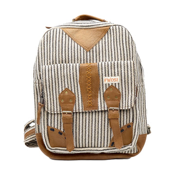 Handmade Unisex Leather Hemp Backpack For Men & Women